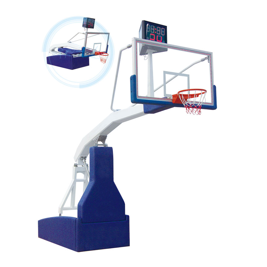 手动液压折叠篮球架（软包防护款）